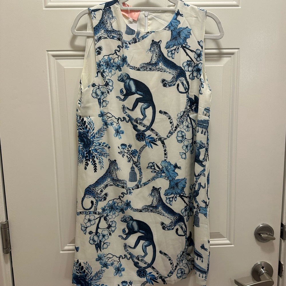 Chinoiserie Blue Chintz Print Dress from FancyD Boutique